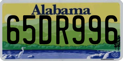 AL license plate 65DR996