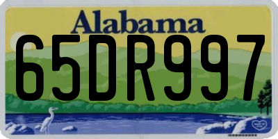 AL license plate 65DR997
