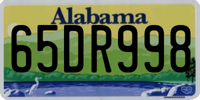 AL license plate 65DR998