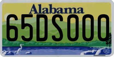 AL license plate 65DS000