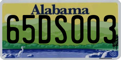 AL license plate 65DS003