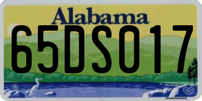 AL license plate 65DS017