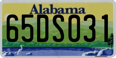 AL license plate 65DS031