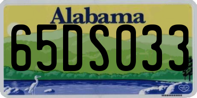 AL license plate 65DS033