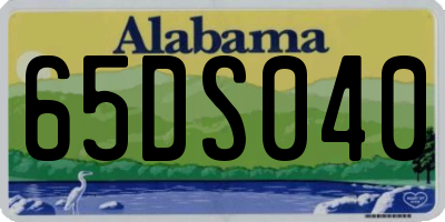 AL license plate 65DS040