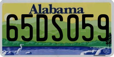 AL license plate 65DS059