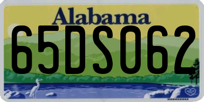 AL license plate 65DS062
