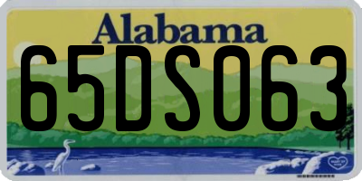 AL license plate 65DS063
