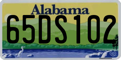 AL license plate 65DS102