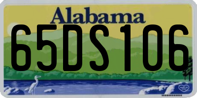 AL license plate 65DS106