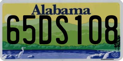 AL license plate 65DS108