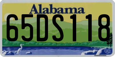 AL license plate 65DS118