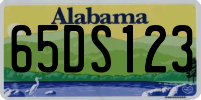 AL license plate 65DS123