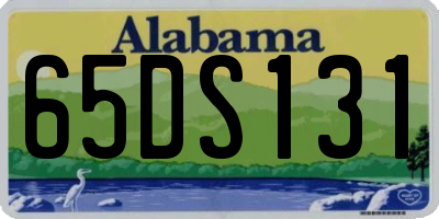 AL license plate 65DS131
