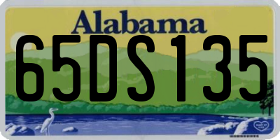 AL license plate 65DS135
