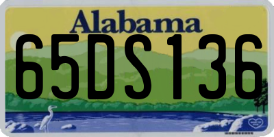 AL license plate 65DS136