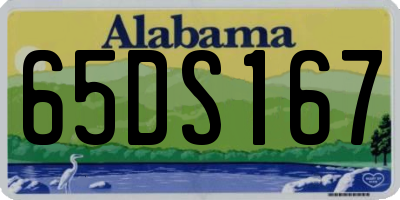 AL license plate 65DS167