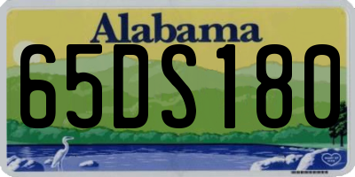AL license plate 65DS180