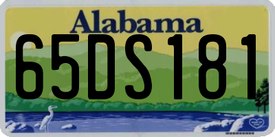 AL license plate 65DS181