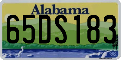 AL license plate 65DS183