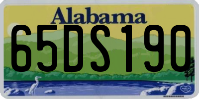 AL license plate 65DS190