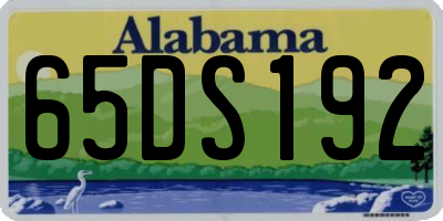 AL license plate 65DS192
