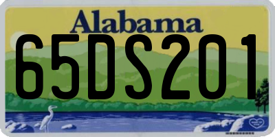 AL license plate 65DS201