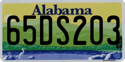 AL license plate 65DS203