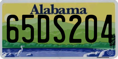 AL license plate 65DS204