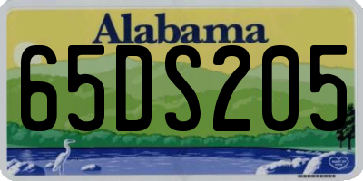 AL license plate 65DS205