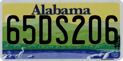 AL license plate 65DS206