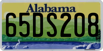 AL license plate 65DS208