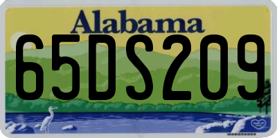 AL license plate 65DS209