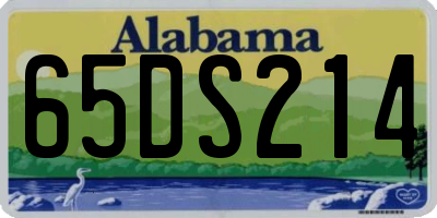 AL license plate 65DS214