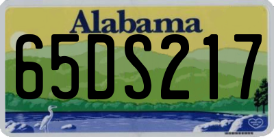 AL license plate 65DS217