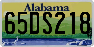 AL license plate 65DS218