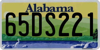 AL license plate 65DS221