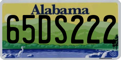AL license plate 65DS222