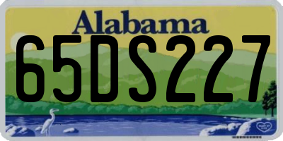 AL license plate 65DS227