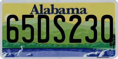 AL license plate 65DS230