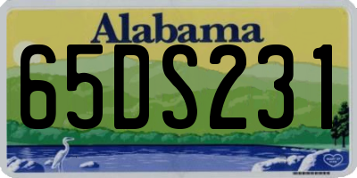 AL license plate 65DS231