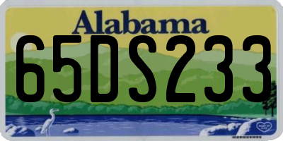 AL license plate 65DS233