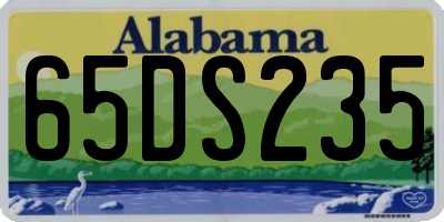 AL license plate 65DS235