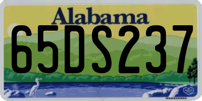 AL license plate 65DS237