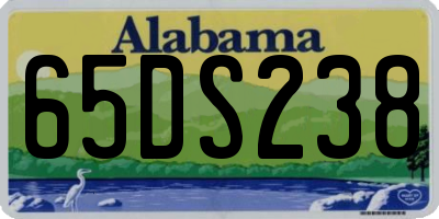 AL license plate 65DS238