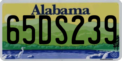 AL license plate 65DS239