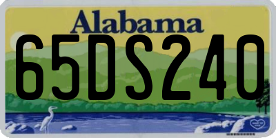 AL license plate 65DS240