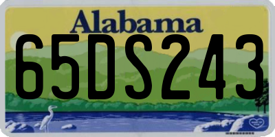 AL license plate 65DS243