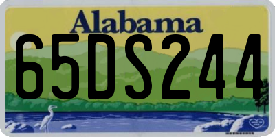 AL license plate 65DS244