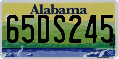 AL license plate 65DS245
